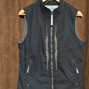 Vintage 1080  vest with Embroidered Detail